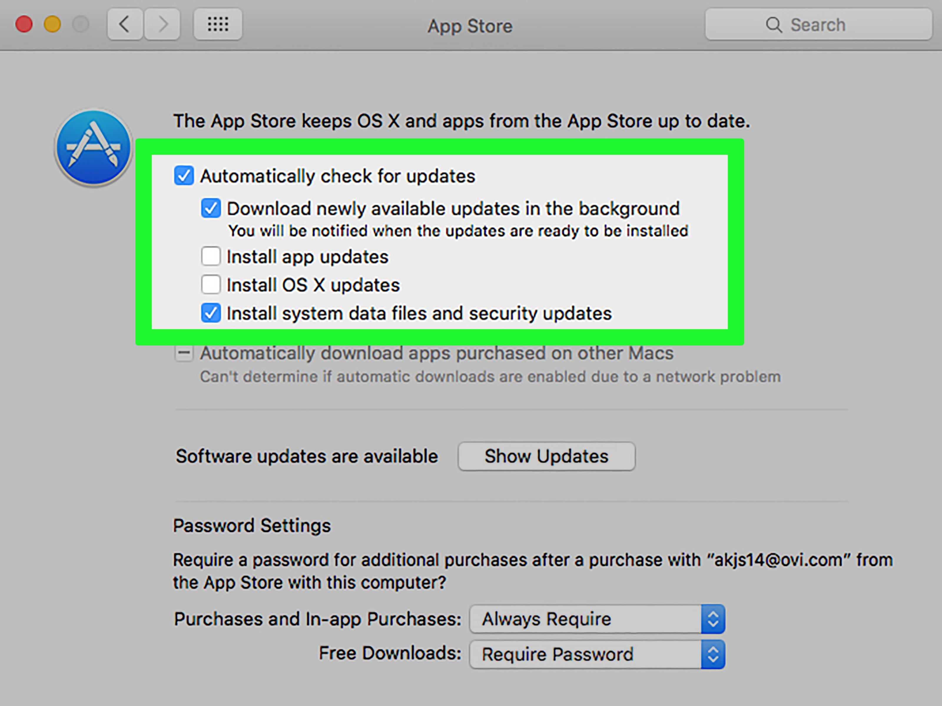 Update options for os x 10.6.8 6 8 download